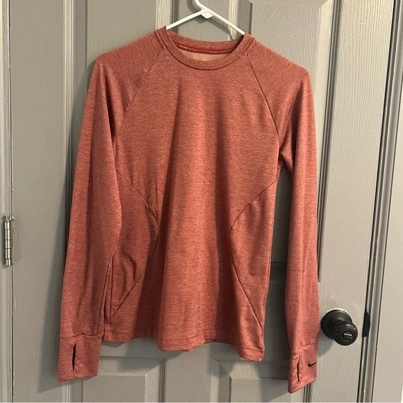 Nike Dri-FIT Heathered rust Orange and Purple  long sleeve - Picture 3 of 6